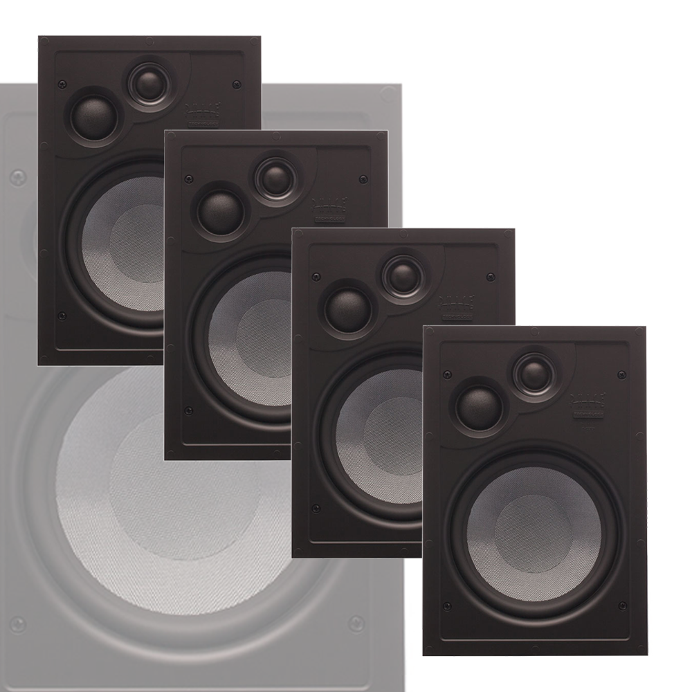 7" 3-way In-Wall Speaker Master Pack (4 units)